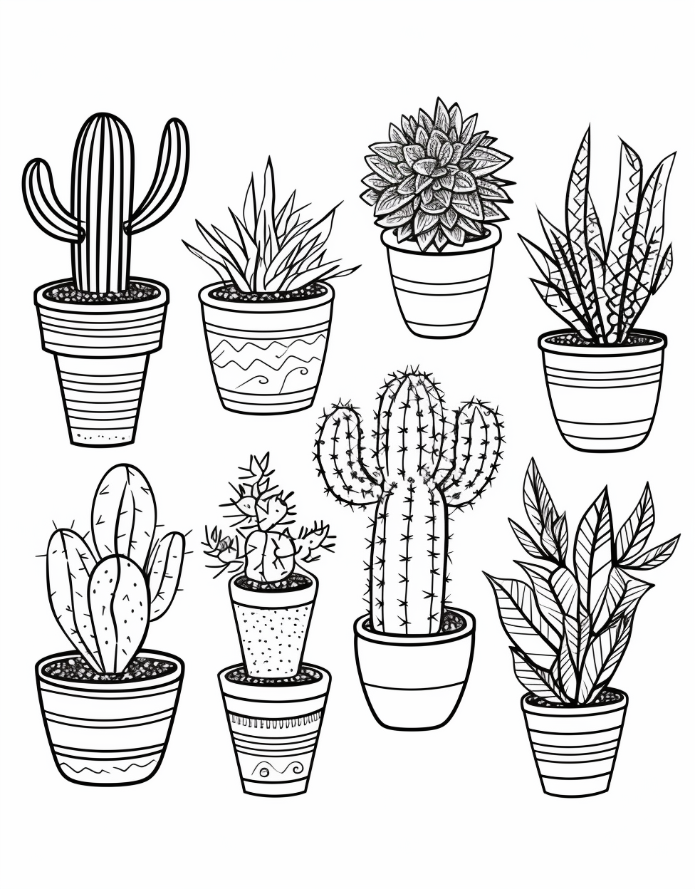 Thumbnail: Cactus Coloring Book 20 Pages Instant Download