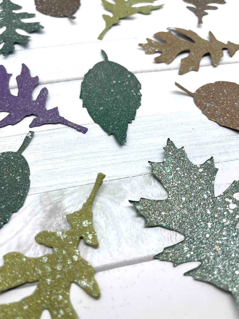 Thumbnail: Die Cuts Leaves 20 Pieces Cardstock Scrapbook Embellishments