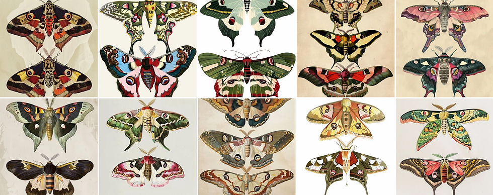 Thumbnail: Large Moth Clipart 20 Designs Instant Download Digital Image
