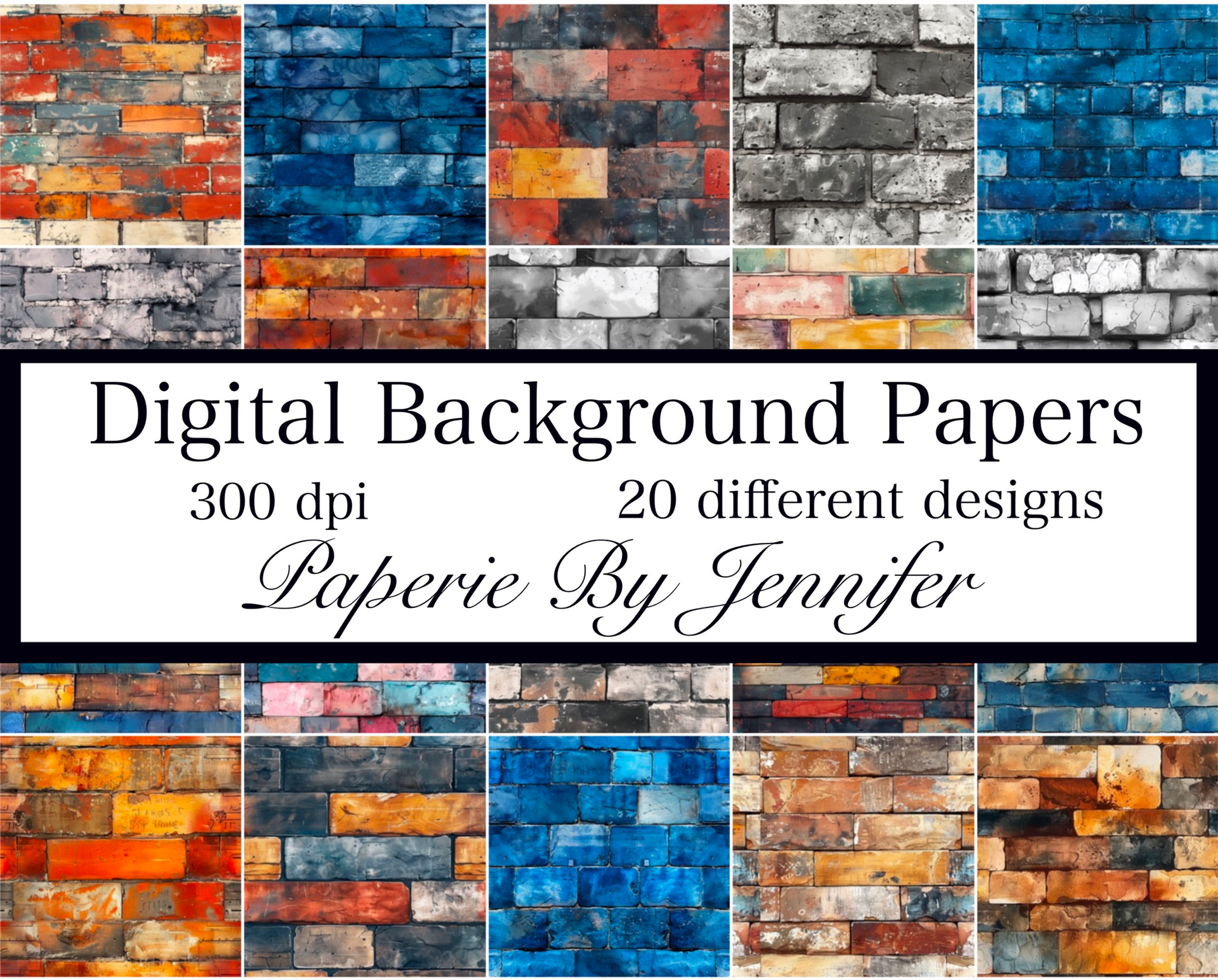 Rustic Brick Backgrounds Images 20 Instant Download