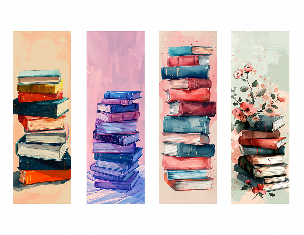 Thumbnail: Book Bookmarks Printables 40 Designs Library Bookmark Images Instant Download 