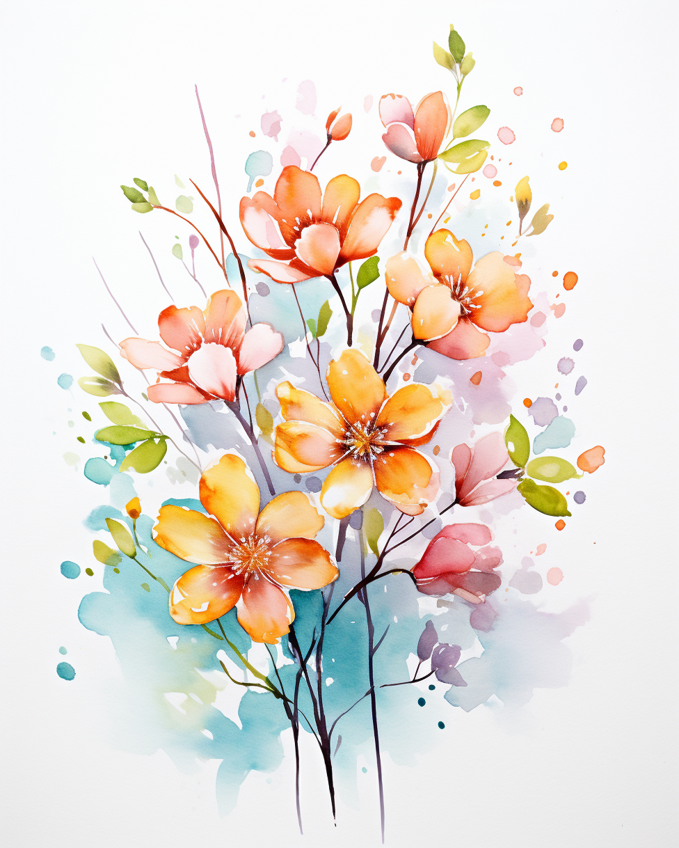 Thumbnail: Free Digital File: Orange Bouquets Backgrounds Images