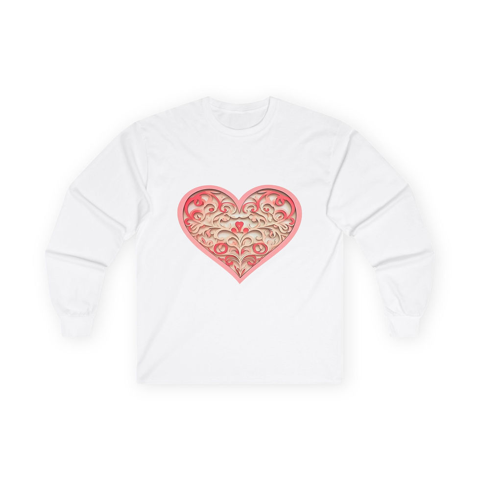 Filigree Heart Unisex Ultra Cotton Long Sleeve Tee