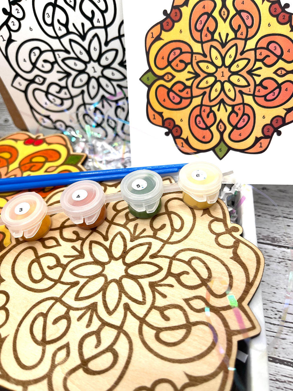 Thumbnail: DIY Paint Kit Mandala E Craft Kit Activities Wood Paint Set Gift