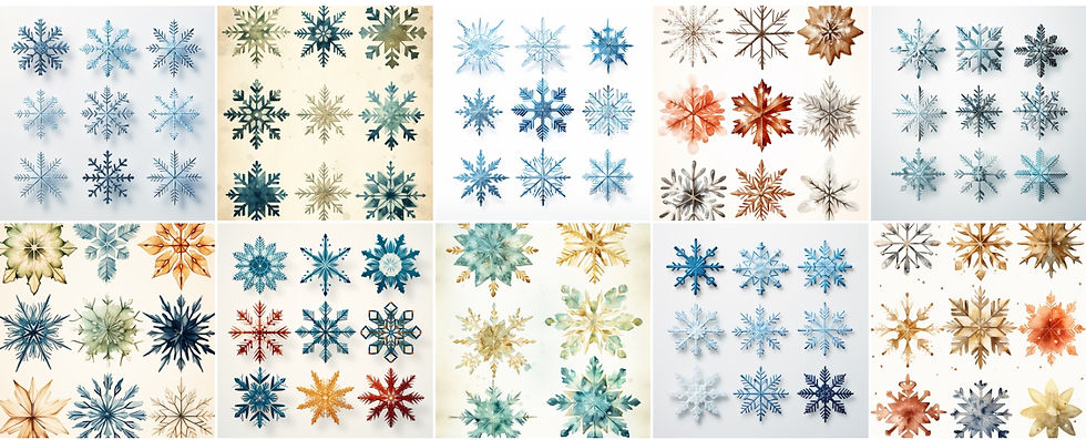 Thumbnail: Snowflake Clipart DIGITAL Images 20 Papers Clipart