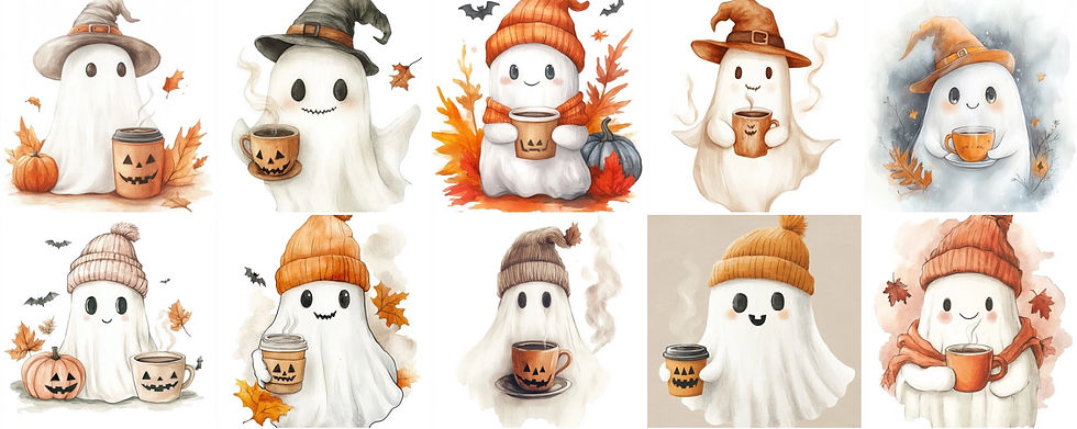 Thumbnail: Cute Ghost Clipart 20 Designs Instant Download Digital