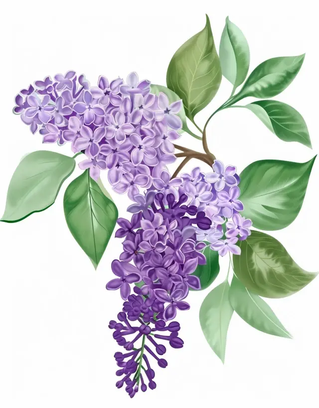 Thumbnail: Lilac Flowers Coloring Book 20 Coloring Pages Instant DownloaLilac