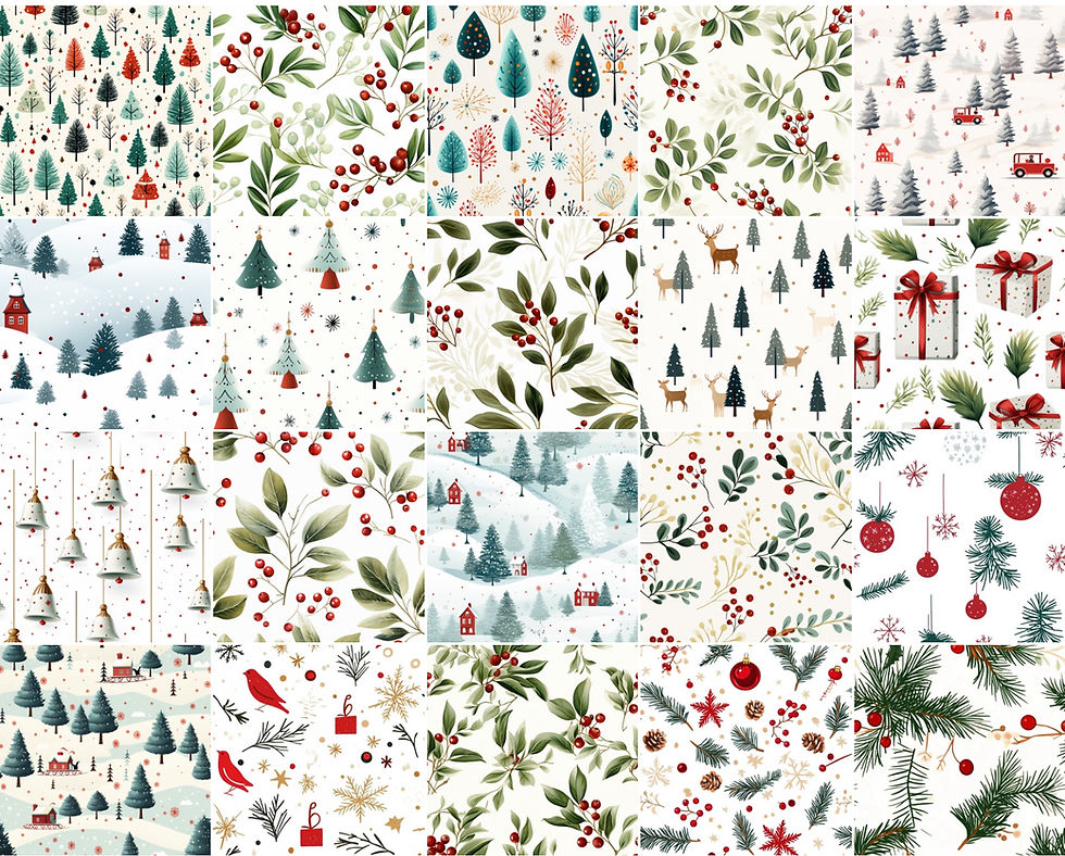 Thumbnail: Christmas Background DIGITAL Images 20 Papers Clipart