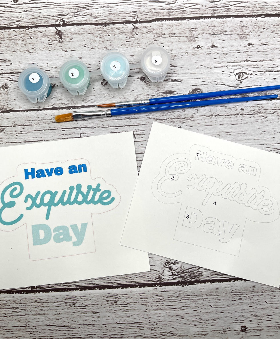 Thumbnail: DIY Paint Kit Desk Sign with Stand Pop Up Exquisite Day Decor Craft Kit for Your