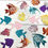 Thumbnail: Die Cuts Fish 18 Pieces Foil Glitter Basic Cardstock Fish Die Cuts Beach Die Cut