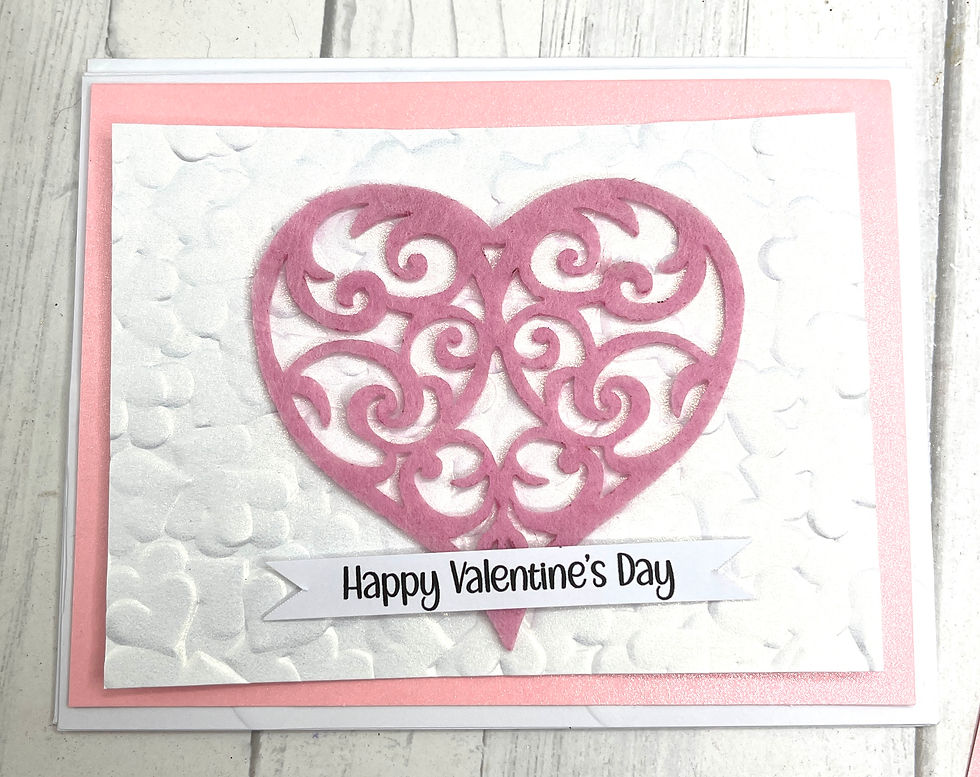 Thumbnail: DIY Valentines Day Card Kit 4 Cards Felt Make Your Own Holiday Greeting Cards