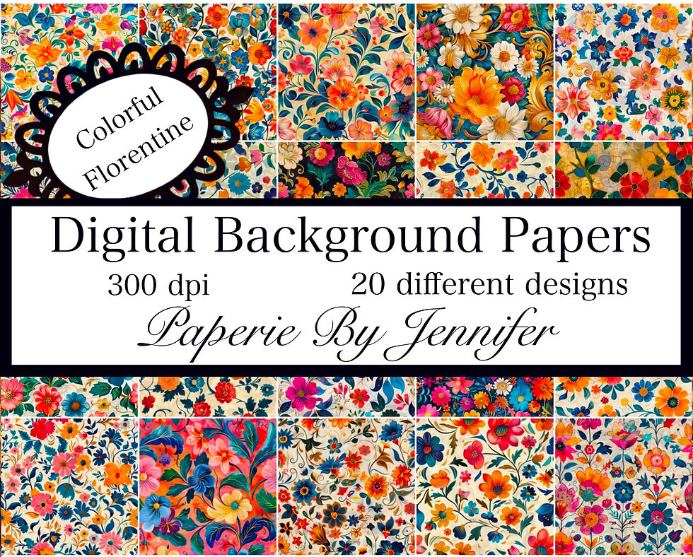 Colorful Florentine Backgrounds Images 20 Instant Download