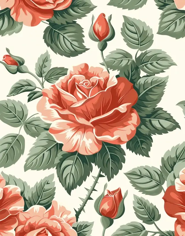 Thumbnail: Rose Flowers BackgroundColoring Book 20 Coloring Pages Instant DownloaLilac