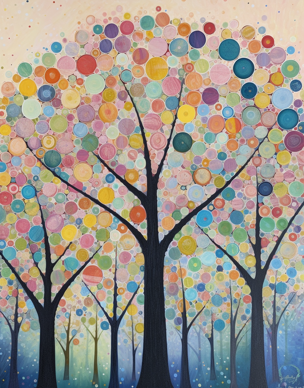 Thumbnail: Free Digital File: Dotted Trees Clipart Images