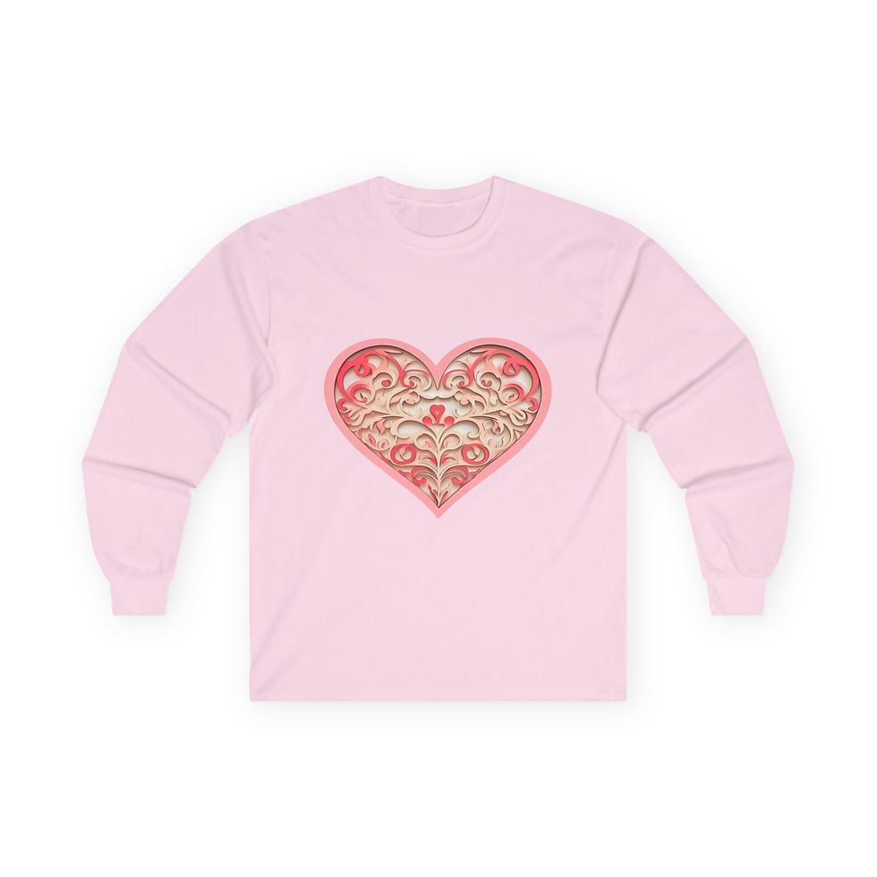 Thumbnail: Filigree Heart Unisex Ultra Cotton Long Sleeve Tee