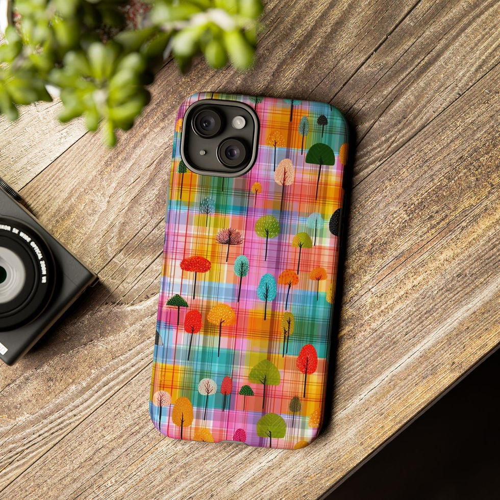 Thumbnail: iPhone 15 16 Case Plaid Forest Magic