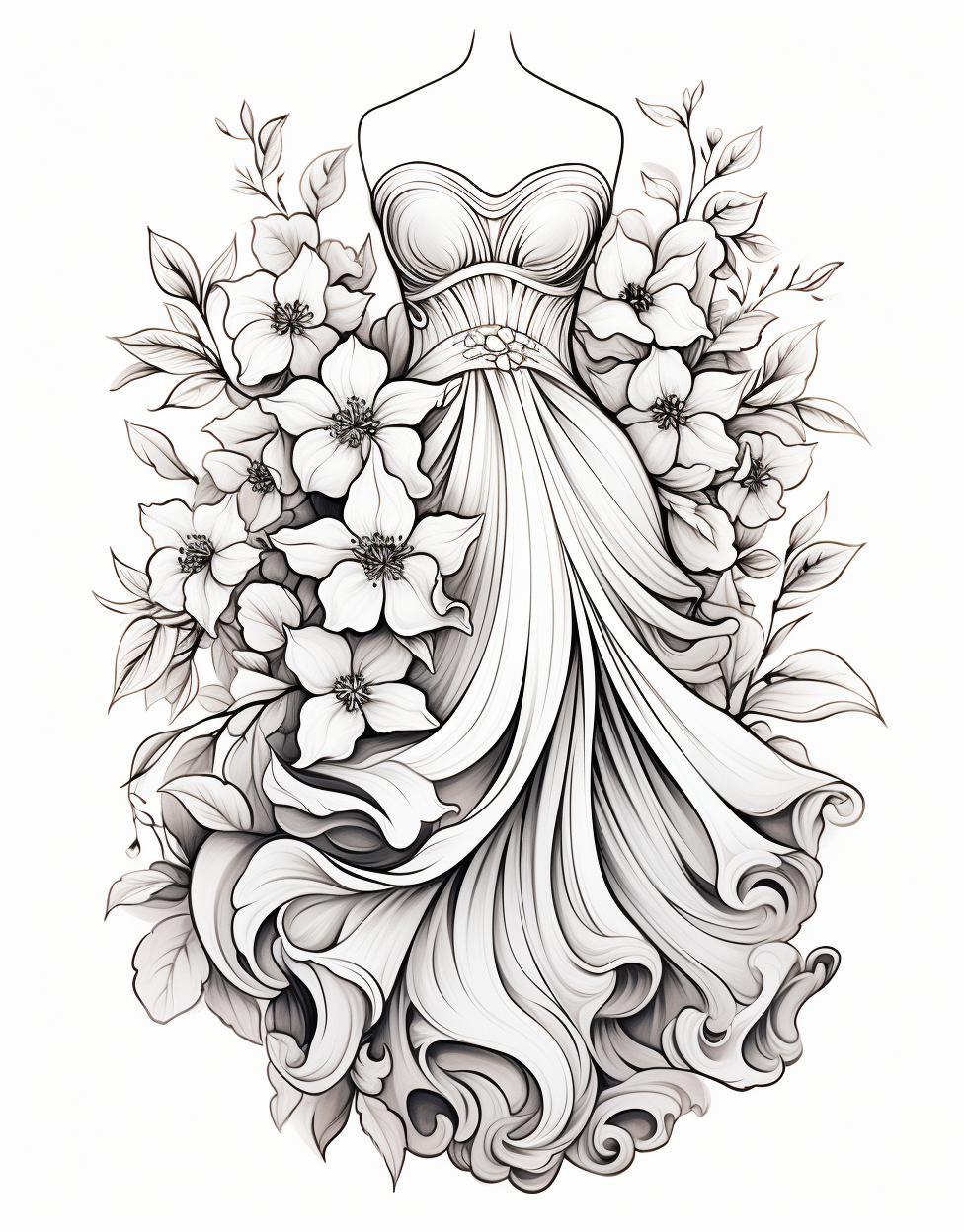 Thumbnail: Fashion Coloring Book 20 Pages Instant Download
