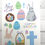 Thumbnail: Art Stickers Happy Easter 2 Sheets 32 Stickers Planner Journal Embellishments