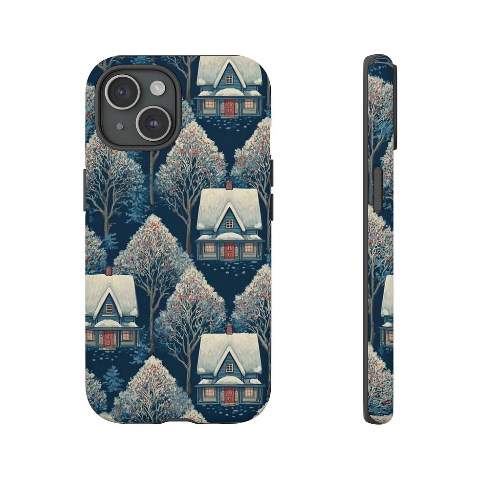 Thumbnail: iPhone 15 16 Case Winter's Whisper Cottage Core Design