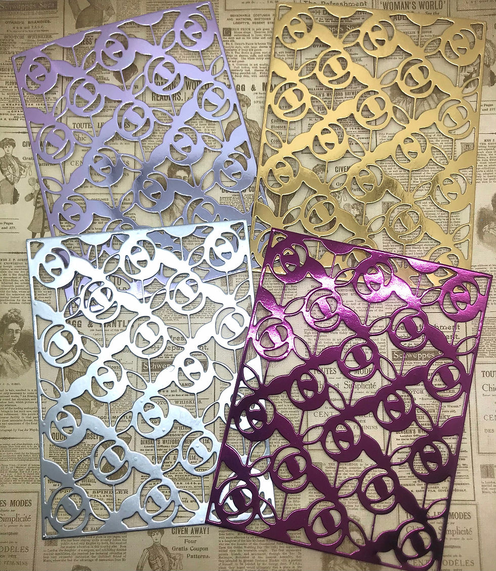 Thumbnail: Die Cuts Rose Background 6 Pieces