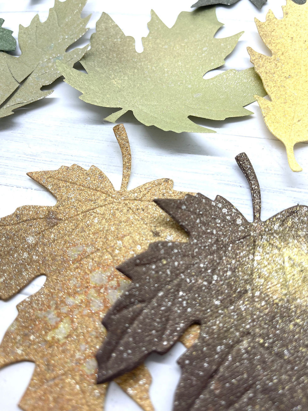 Thumbnail: Die Cuts Jumbo Leaves 14 Pieces Cardstock Scrapbook Embellishments set K