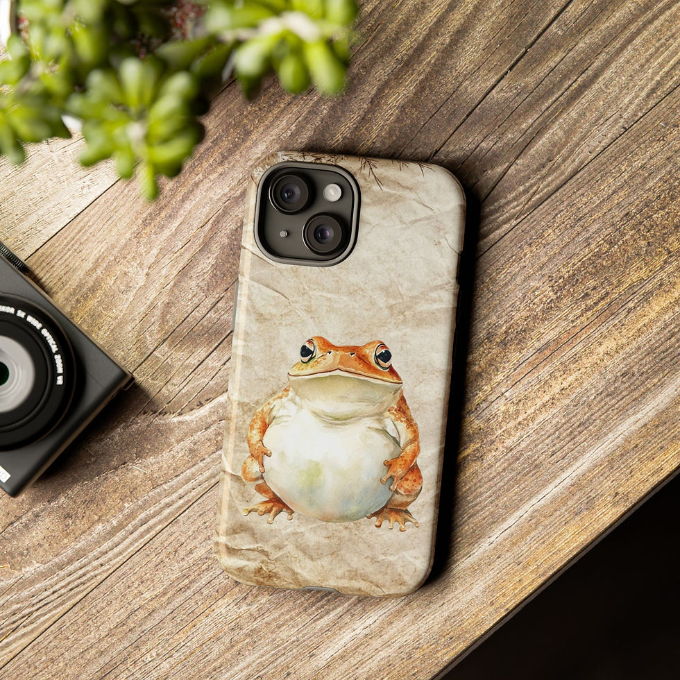Thumbnail: Phone Cases - Cute Chonky Orange Frog Design