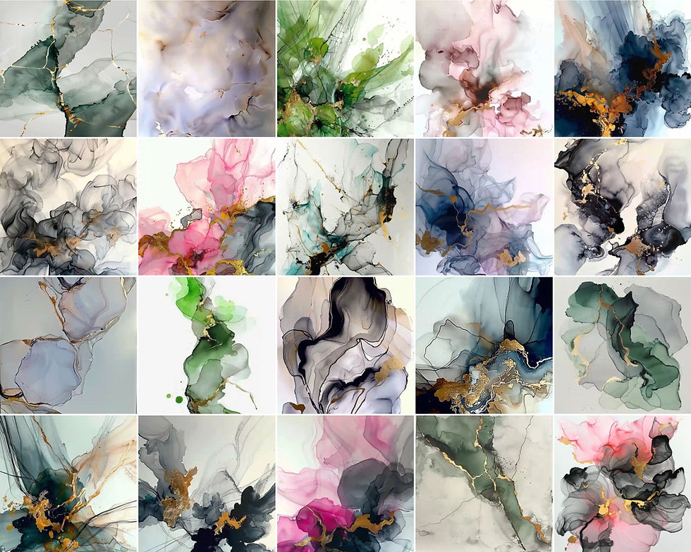 Thumbnail: Ink Wisps Backgrounds Images 20 Instant Download