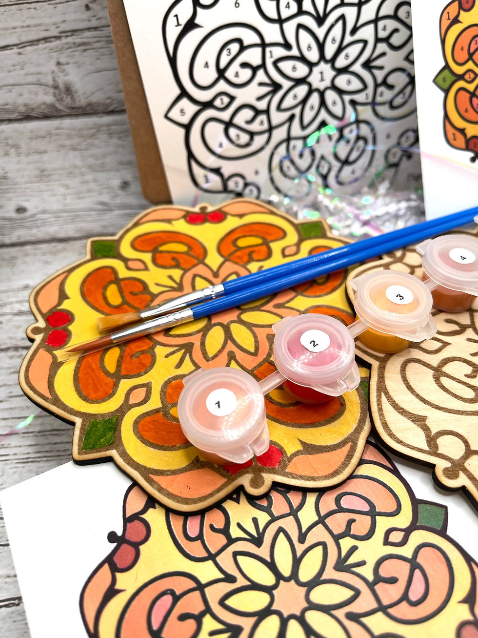 Thumbnail: DIY Paint Kit Mandala E Craft Kit Activities Wood Paint Set Gift