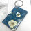 Thumbnail: OOAK Hand Made Floral Fiberboard Wood Decorative Keychain Zipper Pull Journal Ch