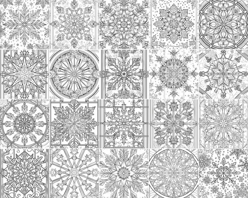 Thumbnail: Crystalline Coloring Book 20 Coloring Pages Instant Download Star Sc