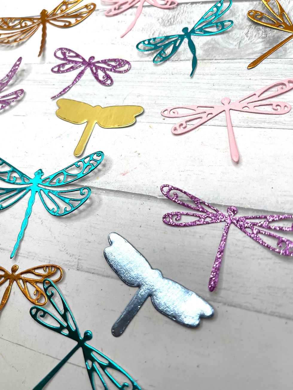 Thumbnail: Die Cuts Dragonfly 16 Pieces Mirror Glitter Specialty Basic Cardstock Insect Die