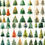 Thumbnail: Christmas Trees Clipart DIGITAL 10 Card Background Printabl