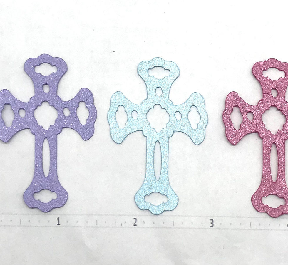 Thumbnail: Die Cuts Cross 25 Pieces Small Mixed Colors Pearl Specialty Basic Cardstock