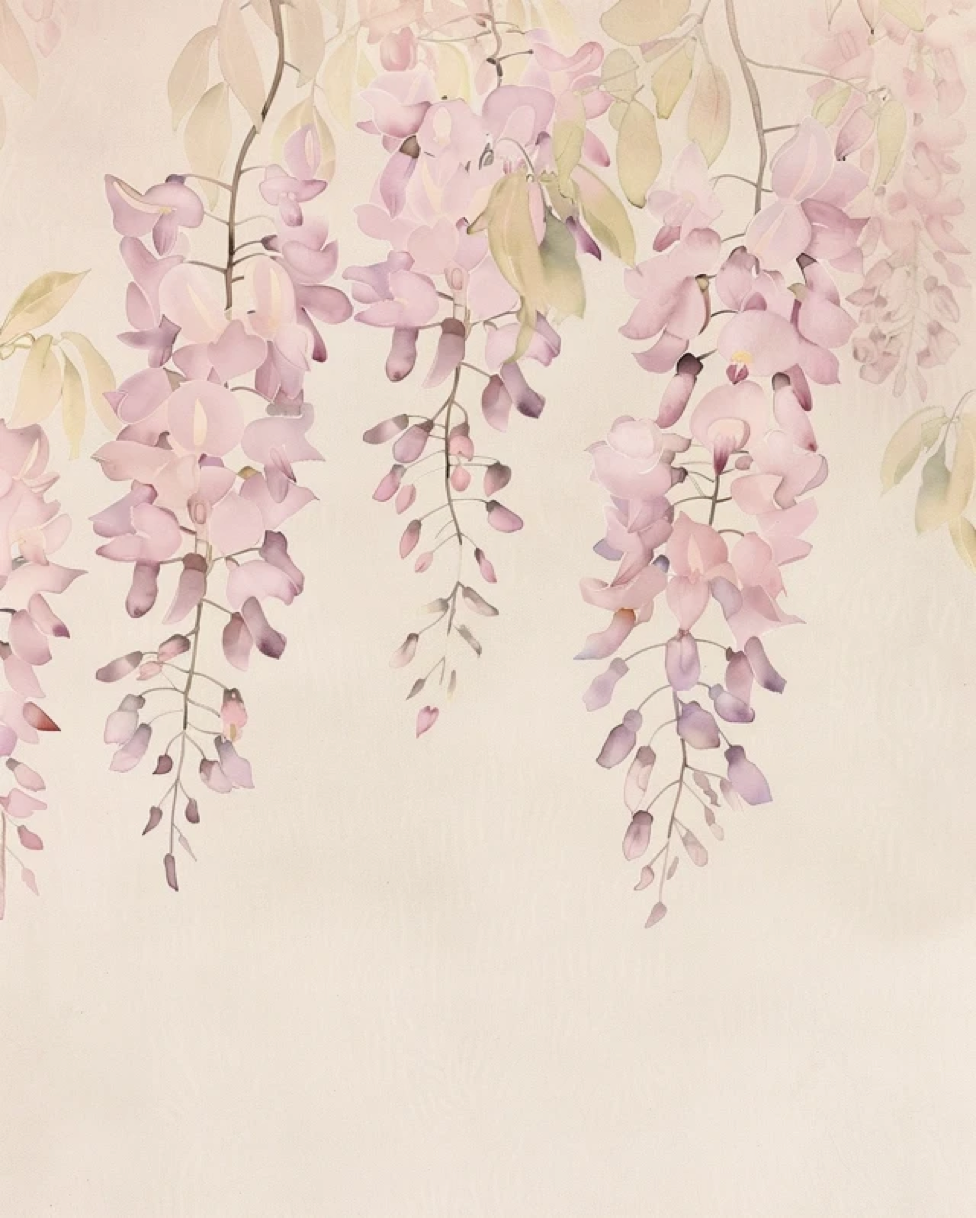 Thumbnail: Vintage Wisteria Floral Backgrounds DIGITAL 20 Card Background Printable Scrapb