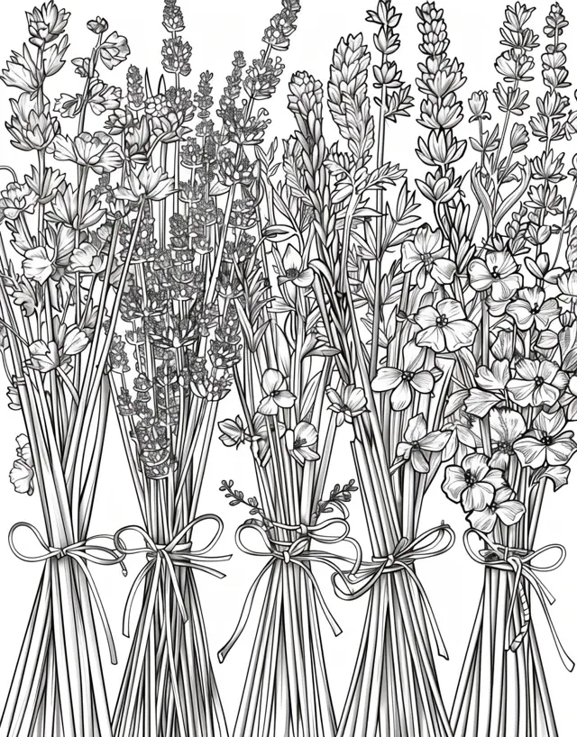 Thumbnail: Dried Herbs Coloring Book 20 Coloring Pages Instant Download