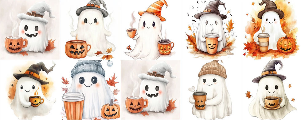 Thumbnail: Cute Ghost Clipart 20 Designs Instant Download Digital