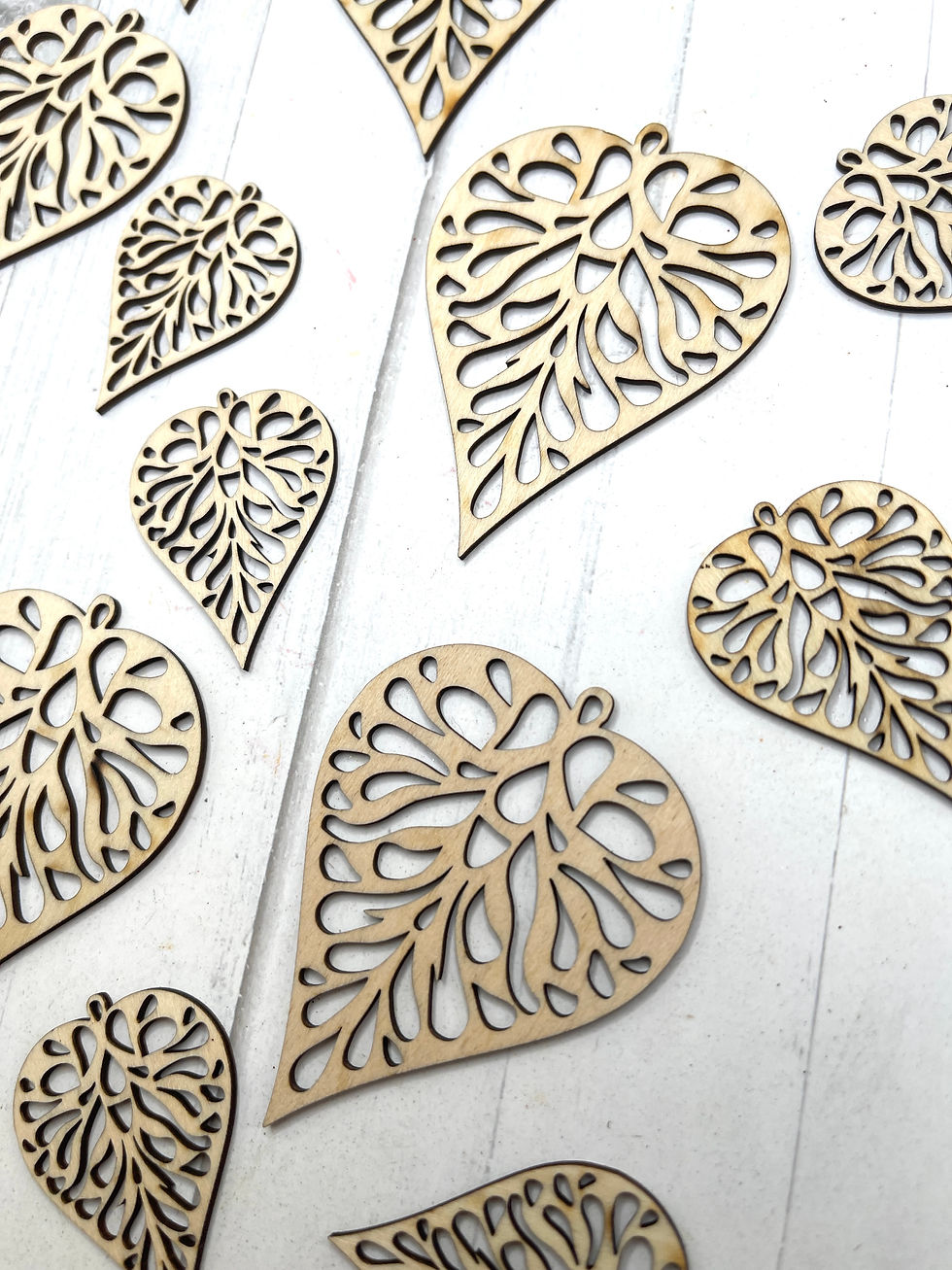 Thumbnail: Teardrop Wood 15 Pcs Earring Pendant Set DIY Jewelry Making Supplies Unf
