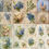 Thumbnail: Larkspur Fields Collage Background Papers Images 12 Sheets Instant Download 