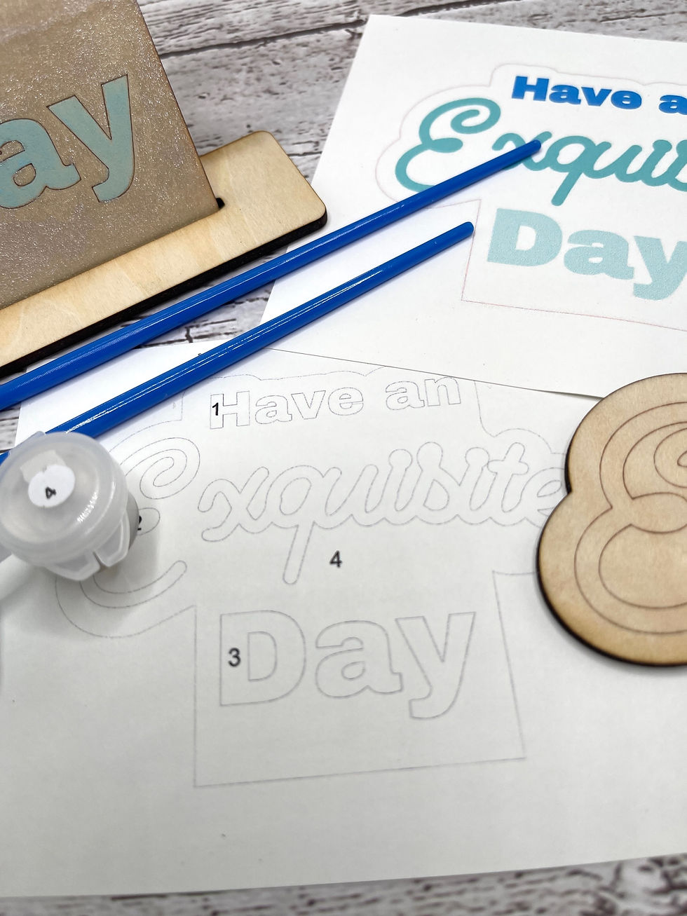 Thumbnail: DIY Paint Kit Desk Sign with Stand Pop Up Exquisite Day Decor Craft Kit for Your