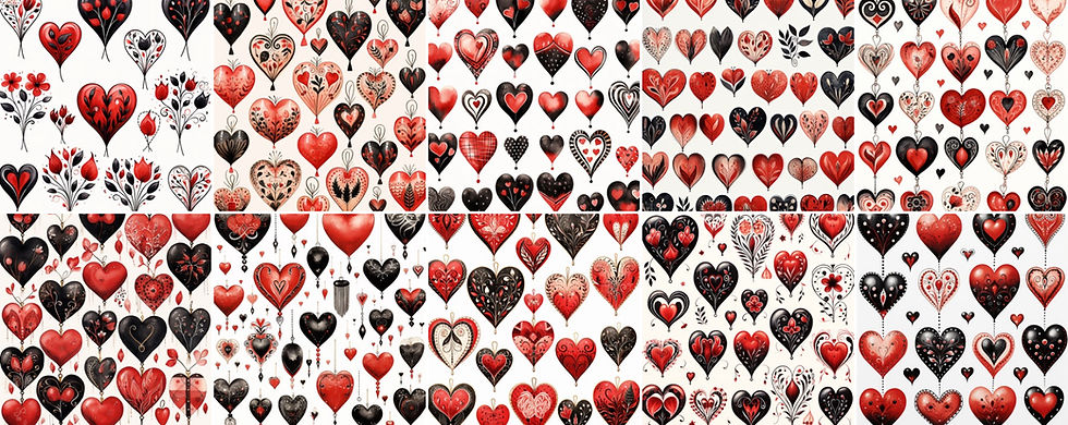Thumbnail: Red Watercolor Hearts Clipart Images 20 Instant Download