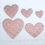 Thumbnail: Die Cuts Hearts Stitched Edge 20 Pieces Textured Cotton Paper