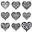 Thumbnail: Filigree Heart Line Art 70 Instant Download SVG PNG JPG Cut File Bundle