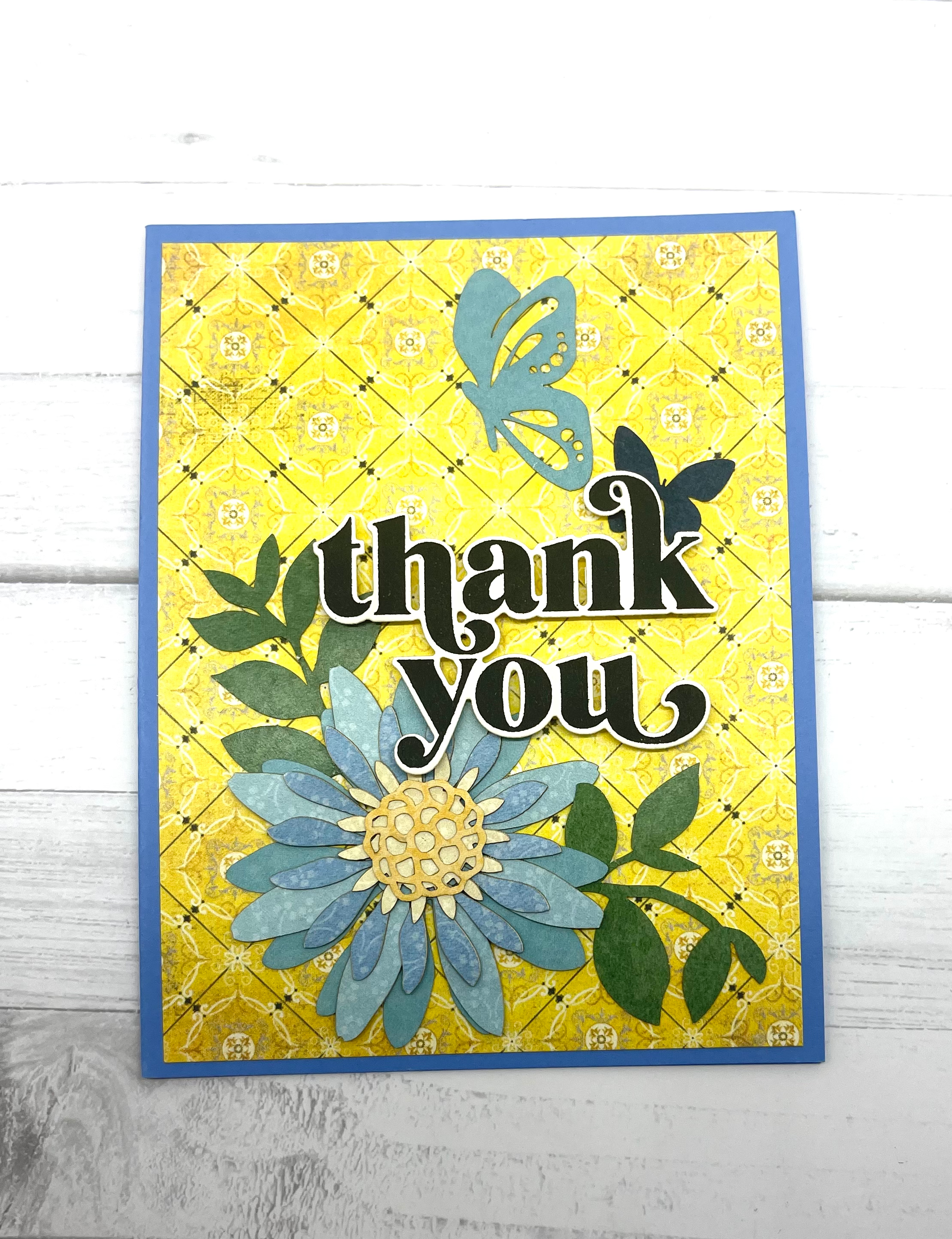 Handmade Layered Flower Greeting Card ONE Card