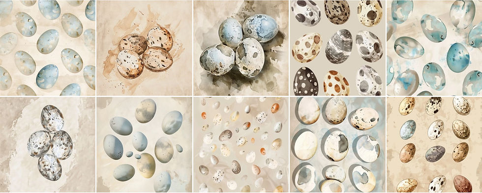 Thumbnail: Vintage Bird Eggs Images 20 Instant Download Opalescen