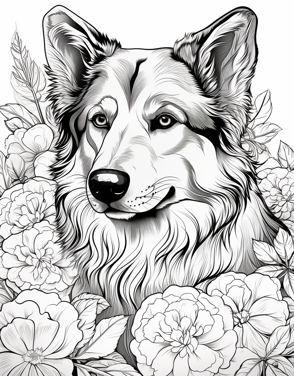 Thumbnail: Dogs Coloring Book 20 Pages Instant Download