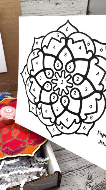 Thumbnail: DIY Paint Kit Mandala B Craft Kit Activities Wood Paint Set Gift