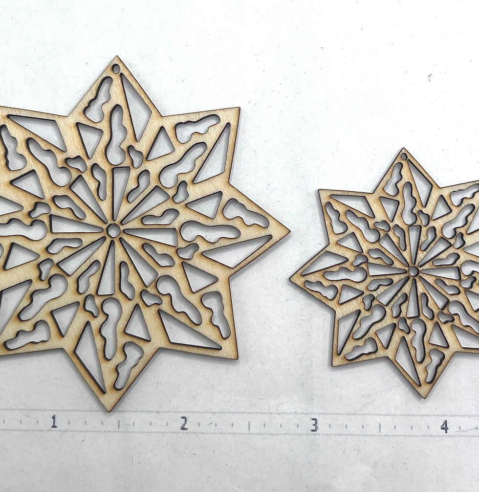 Thumbnail: Wood Laser Stars 15 Pcs Earring Pendant Set DIY Jewelry Making Supplies Unfinish