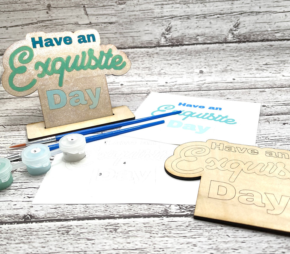 Thumbnail: DIY Paint Kit Desk Sign with Stand Pop Up Exquisite Day Decor Craft Kit for Your