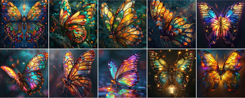 Thumbnail: Butterfly Lights Backgrounds Images 20 Instant Download