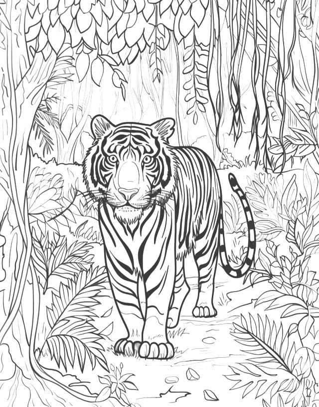 Thumbnail: Tigers Coloring Book 20 Coloring Pages Instant DownloaLi